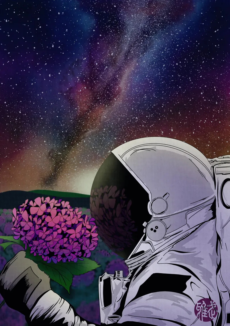 Digital Artwork - Smell The Flowers
